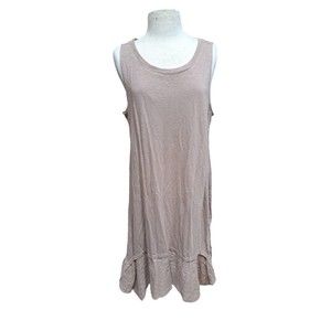 LOGO by Lori Goldstein Women's Dress Size XL Sleeveless Asymmetrical Hem Brown